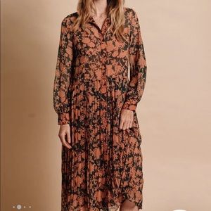 The Shirt by Rochelle Behrens pleated chiffon dress